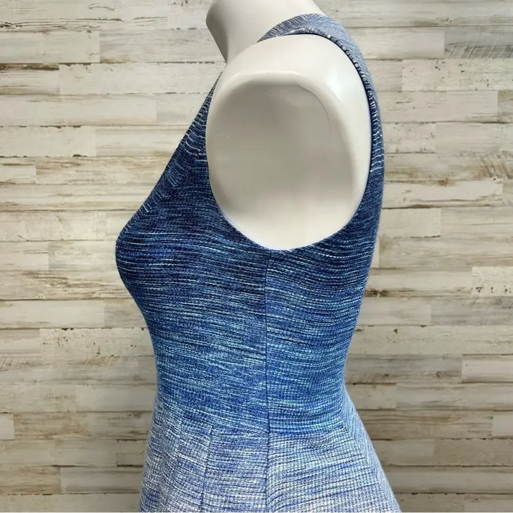 Shoshanna Revolve Helena Ombre Tweed Dress Size 0 Blue with Pockets Fit & Flare - Picture 6 of 15